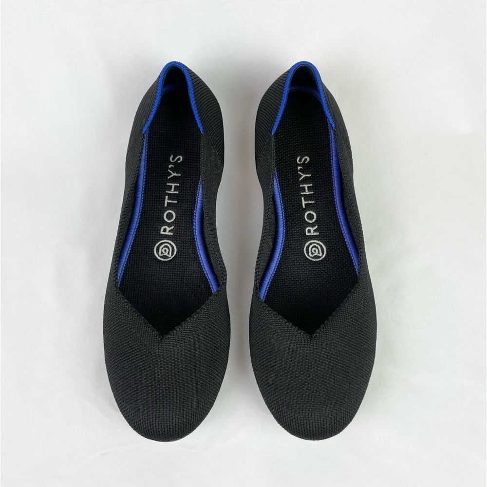 Rothy's The Flat Classic Black Round Toe Slip On Fabric Work